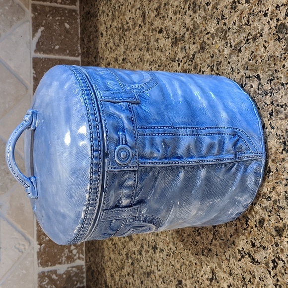 Other - Vintage 1977 Sittre Ceramic Jean/Denim Large Canister Country Cottage Core